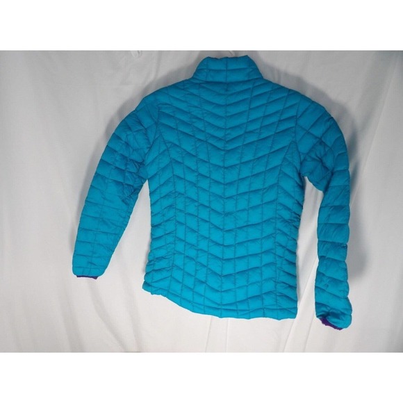 Snozu Girls Blue Long Sleeves Mock Neck Full Zip Quilted Jacket Size M 10-12 - Picture 2 of 4